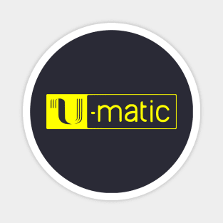 3/4" U-matic Yellow logo Umatic Magnet